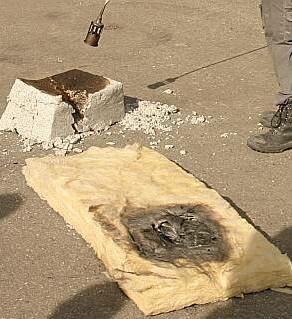 Brandversuch Dämmung