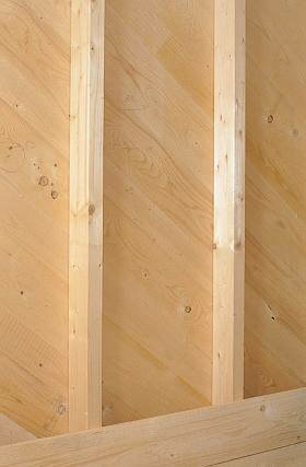 Zwischenwand im Holzhausbau