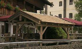 Biergartenberdachung der Trattoria in Amerang